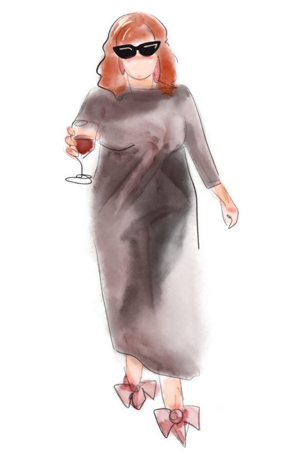 Retrato de invitada pintado en directo por una ilustradora de bodas en Valencia