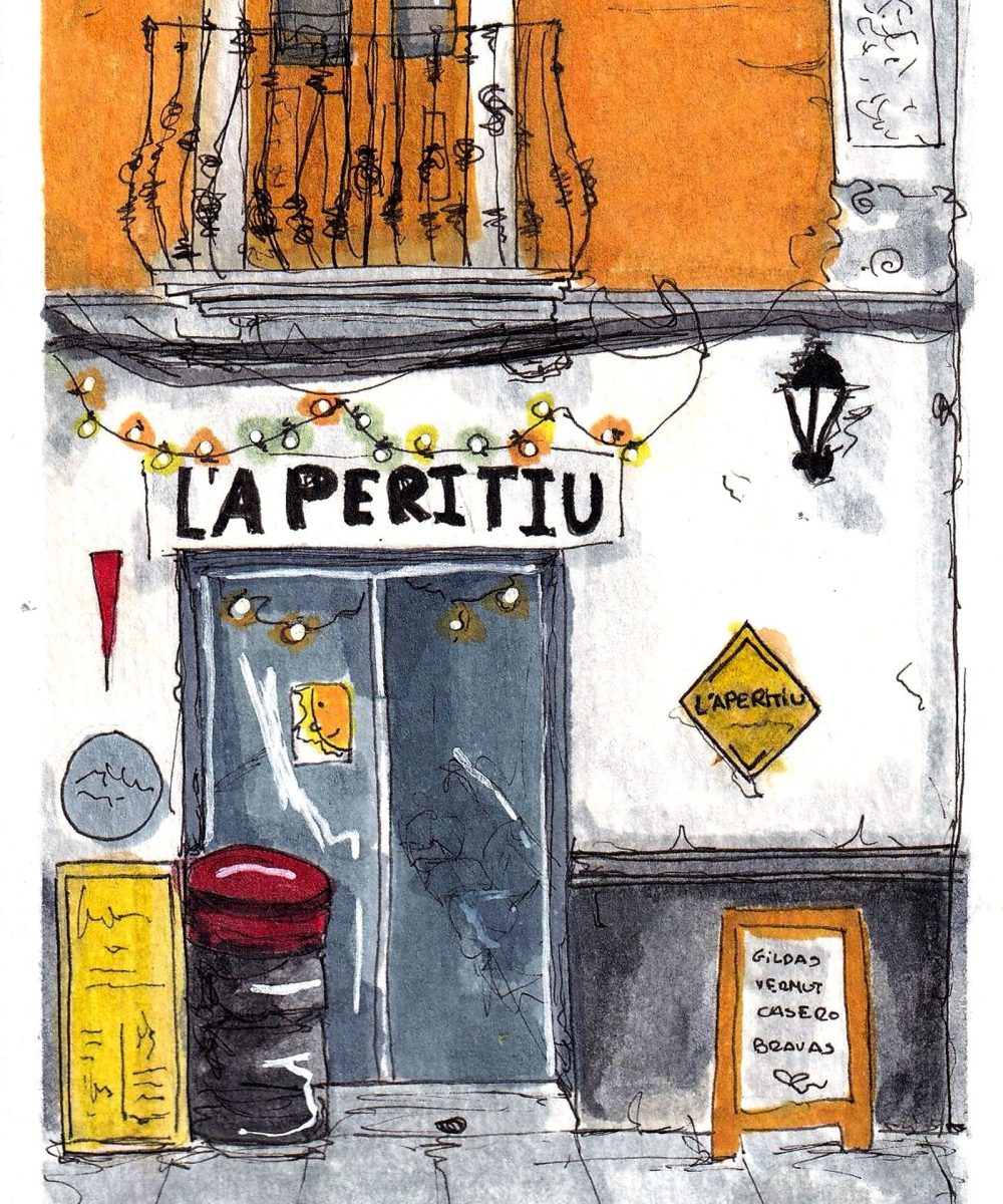 Ilustracion vermuteria fachada